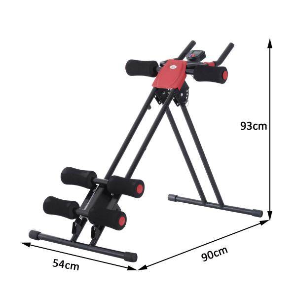 Rückentrainer Bauchtrainer Bauchmuskel Sportgerät Fitness LCD Display klappbar - Palo24