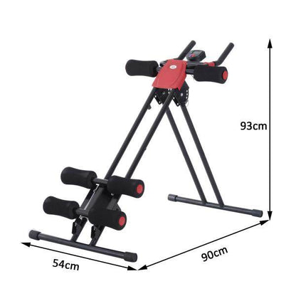 Rückentrainer Bauchtrainer Bauchmuskel Sportgerät Fitness LCD Display klappbar - Palo24