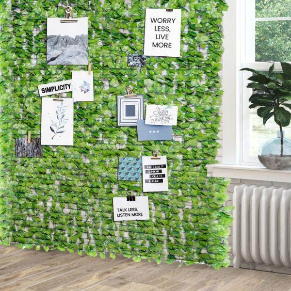 Sichtschutz Künstliche Hecke Wanddekoration 1.5x3m Hellgrün - Palo24