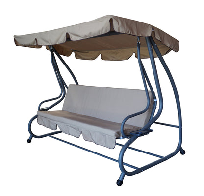 Hollywood altalena MIAMI 4 posti, grigio/crema, con funzione reclinabile