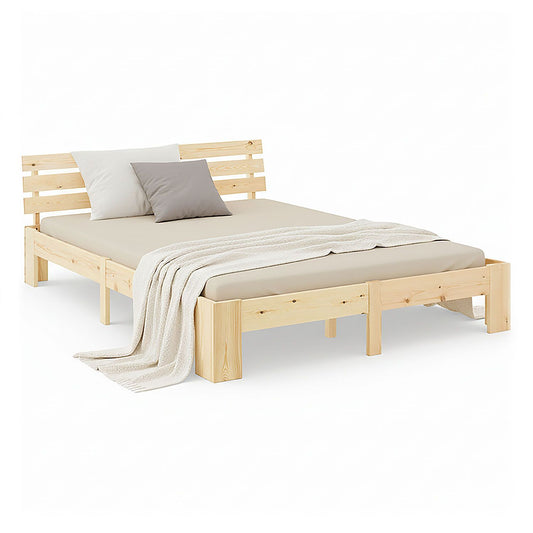 Doppelbett Holzbett Futonbett 140x200 natur