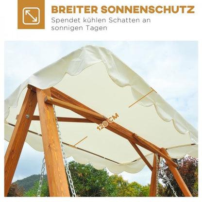 Hollywoodschaukel Gartenschaukel 3-Sitzer Lärche weiss - Palo24