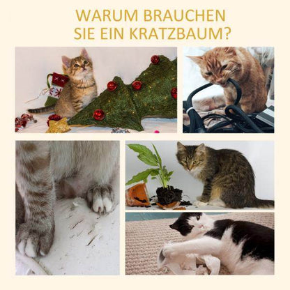 Kratzbaum Katzenbaum Kletterbaum Höhenverstellbar Hellbraun 43 x 27 x 228-260 cm - Palo24