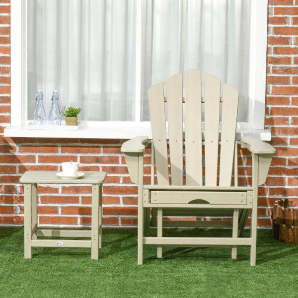Liegestuhl-Set mit Fußhocker und Beistelltisch, klappbar Braun - Palo24