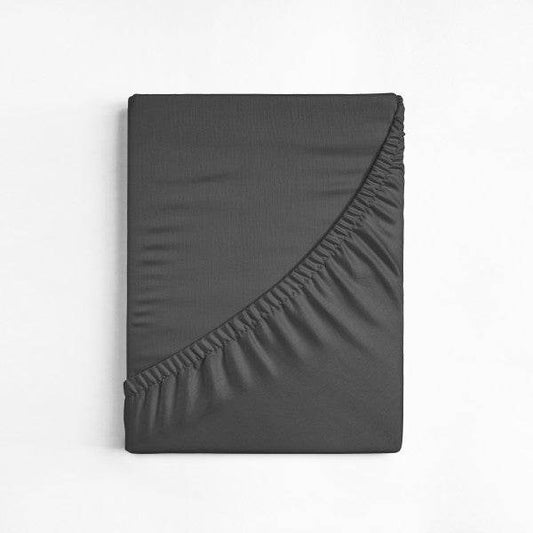 Baumwolle Spannbettlaken Anthrazit 90 x 220 cm - Palo24