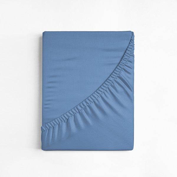 Baumwolle Spannbettlaken Blau 90 x 200 cm - Palo24