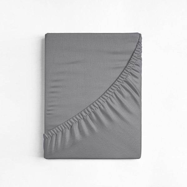 Baumwolle Spannbettlaken Grau 90 x 220 cm - Palo24