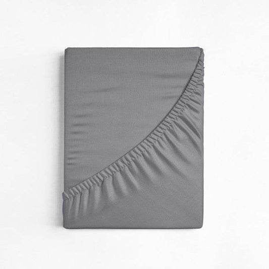 Baumwolle Spannbettlaken Grau 120 x 200 cm - Palo24