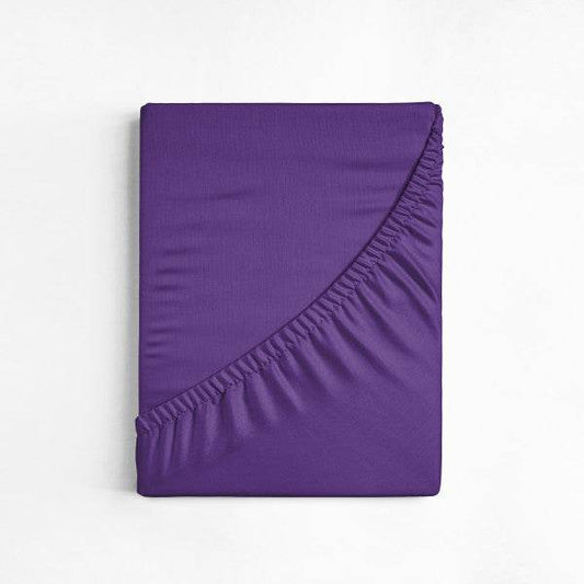 Baumwolle Spannbettlaken Lila 200 x 220 cm - Palo24