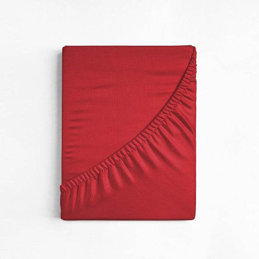Baumwolle Spannbettlaken Rot 200 x 220 cm - Palo24