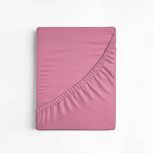 Baumwolle Spannbettlaken Rosa 200 x 220 cm - Palo24