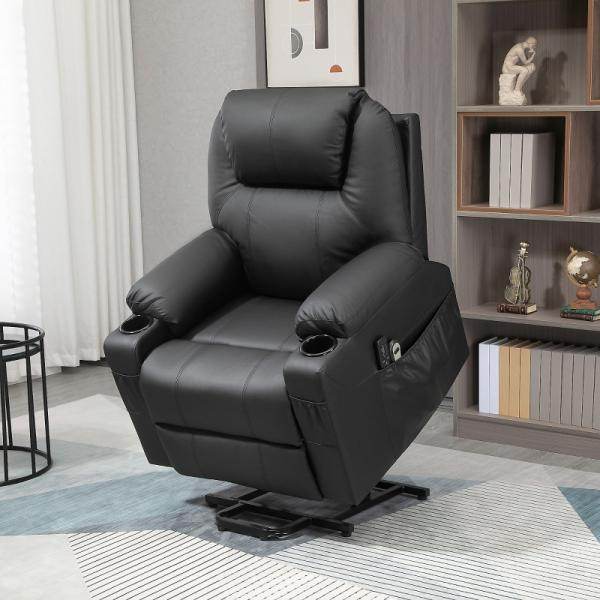 Massagesessel neigbare Rücklehne 8 Massagemodi schwarz - Palo24