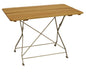 Table pliante BAD TÖLZ 70x110cm rectangulaire, acier plat galvanisé + robinier
