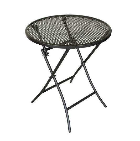 Gartentisch Klapptisch Bistro MOCCA 60cm rund Streckmetall eisengrau - Palo24