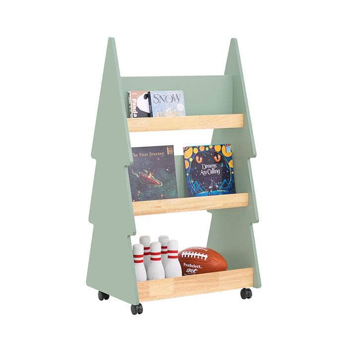 Kinderregal mit Rollen | Kinder Bücherregal mit 5 Ablagen | Aufbewahrungsregal - Palo24