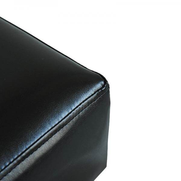 Fusshocker Beinstütze Sitzhocker Eingangbank Rückenfreier Sitzbank Chesterfield Schwarz - Palo24