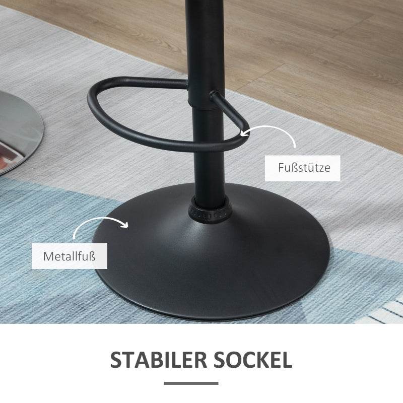 2er-Set Barhocker höhenverstellbarer Samt Schwarz - Palo24