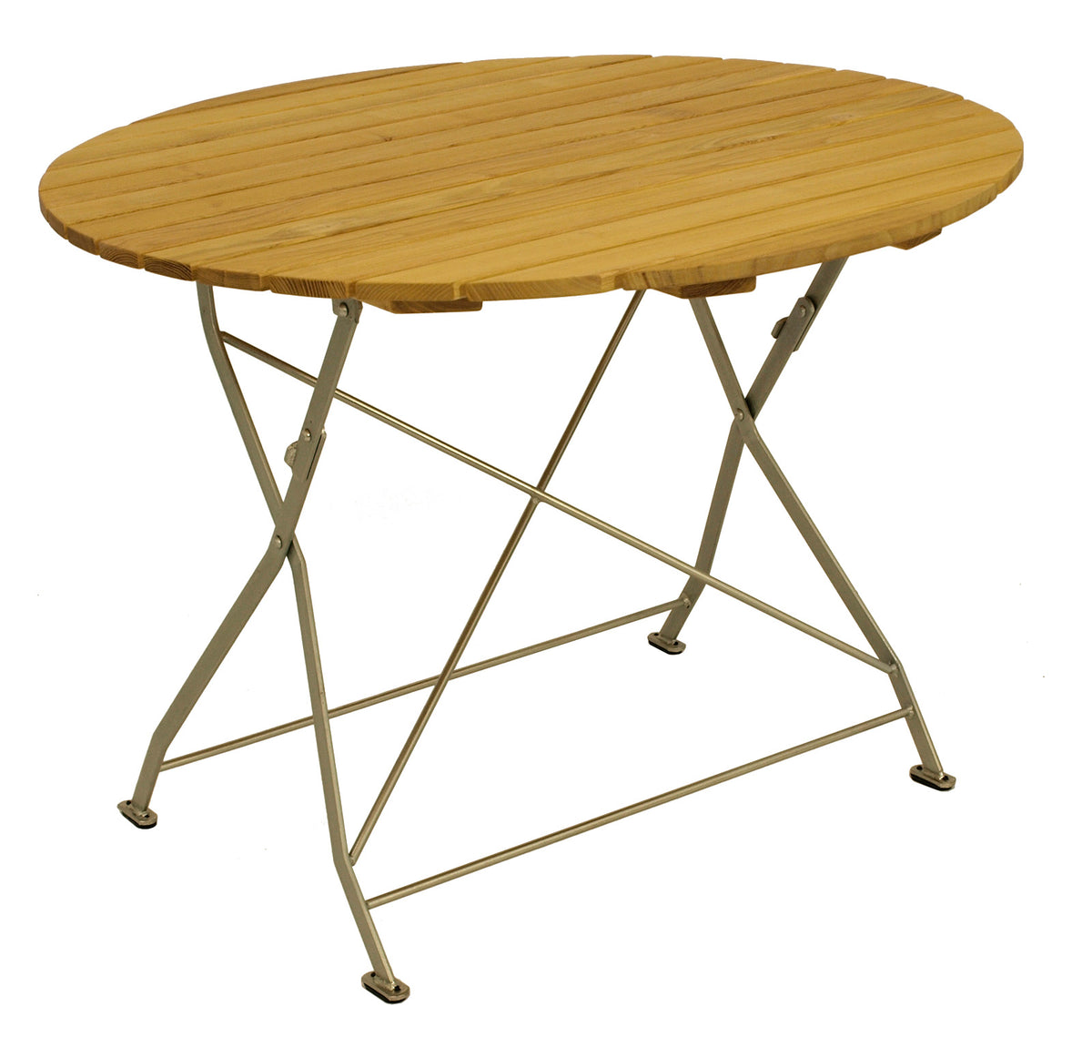 Kurgarten - BAD TÖLZ Groupe de sièges 5 pièces, acier plat galvanisé + robinier, pliable
