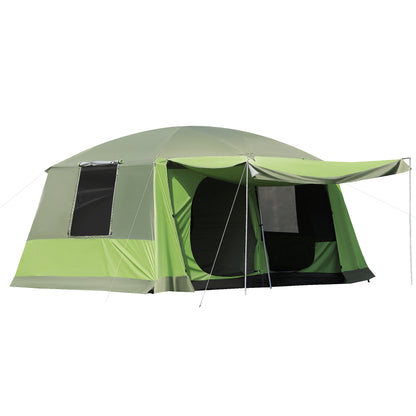 Tente de camping 2 cabines de couchage tente dôme tente familiale 4-8 personnes