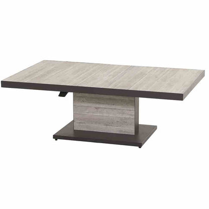 Lifttisch BELLANI 140x85cm von SIENA GARDEN, Aluminium + Keramik pinie-grau - Palo24