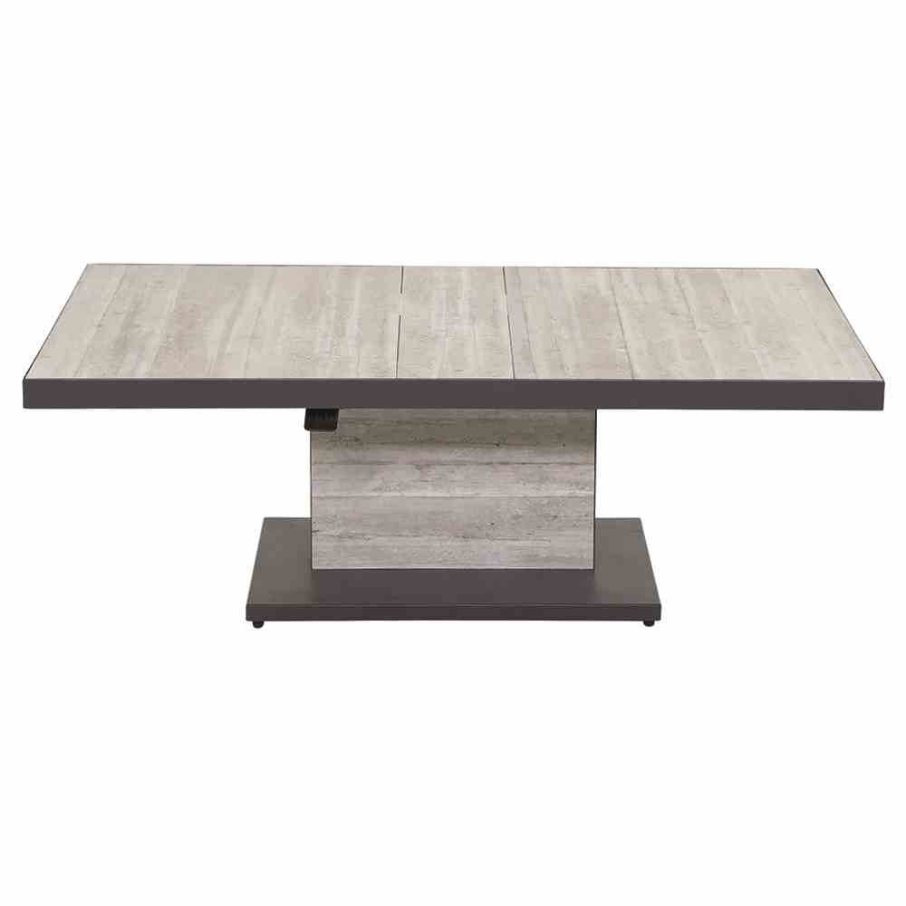 Lifttisch BELLANI 140x85cm von SIENA GARDEN, Aluminium + Keramik pinie-grau - Palo24