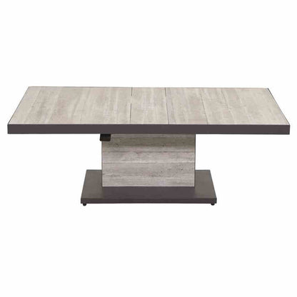 Lifttisch BELLANI 140x85cm von SIENA GARDEN, Aluminium + Keramik pinie-grau - Palo24