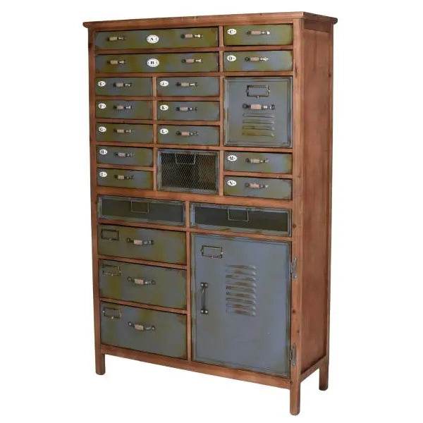 APOTHEKERSCHRANK LOFT APOTHEKERKOMMODE METALLSCHRANK RETRO KOMMODE - Palo24