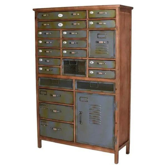 APOTHEKERSCHRANK LOFT APOTHEKERKOMMODE METALLSCHRANK RETRO KOMMODE - Palo24