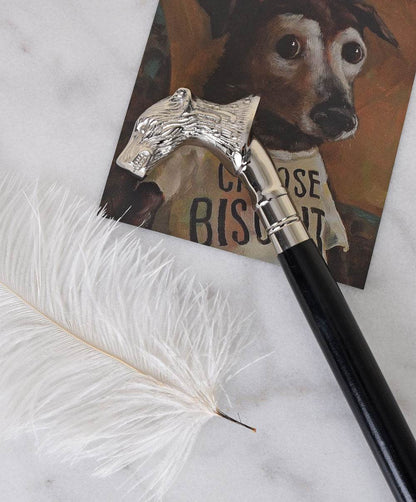 Spazierstock Wolf Wolfsgriff Vintage Flanierstock Gehstock Herren Holzstock - Palo24