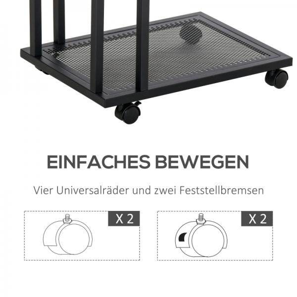 Beistelltisch C-Form rollbar Rollwagen Nachttisch - Palo24