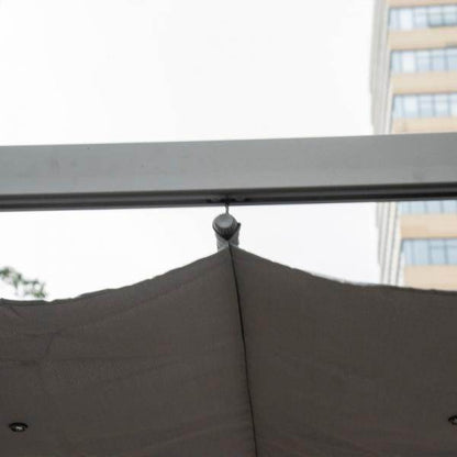 Pavillon Pergola mit Schiebedach Alu Grau 3 x 3 m - Palo24