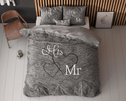Mr And Mrs 3 Bettbezug Anthrazit