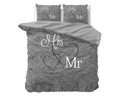 Mr And Mrs 3 Bettbezug Anthrazit