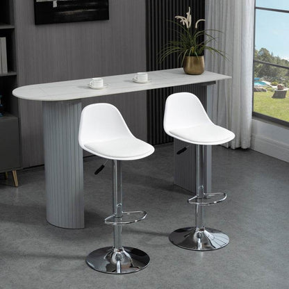 2er Set Barhocker höhenverstellbar weiss - Palo24