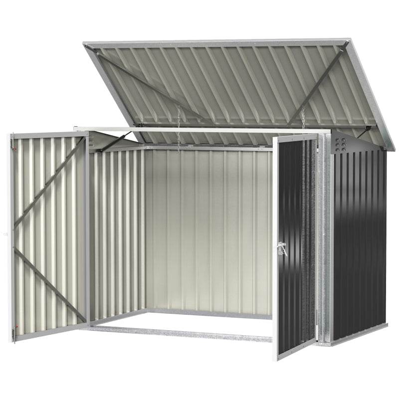 Mülltonnenbox Gerätebox Stahl Schwarz - Palo24