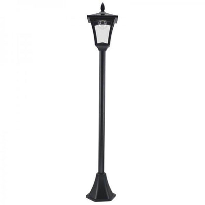Solar Gartenlaterne Laterne Wegleuchte mit LED 40 Lumen Schwarz 18 x 18 x 160cm - Palo24