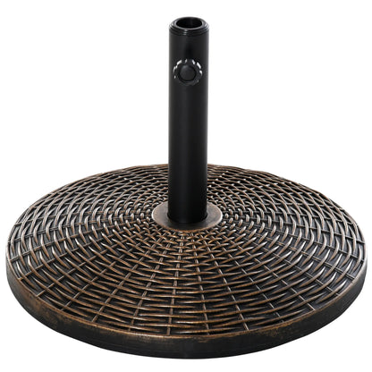 Sonnenschirmständer Schirmhalter 25 kg Rattanoptik Antik Bronze