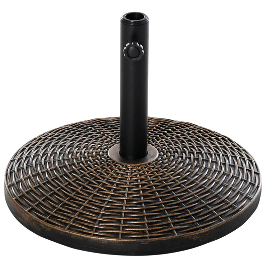 Supporto per ombrellone 25 kg Rattan Look Bronzo antico