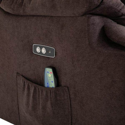 Massagesessel mit Wärmefunktion USB-Anschluss Braun - Palo24