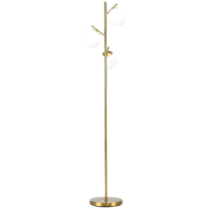 Stehleuchte 3 Lampenschirmen Gold - Palo24