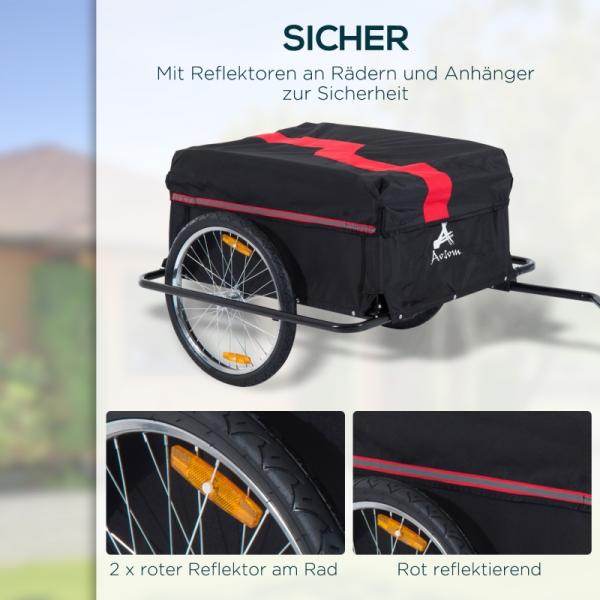 Transportanhänger Lasten-Fahrradanhänger CargoTrailer schwarz - Palo24