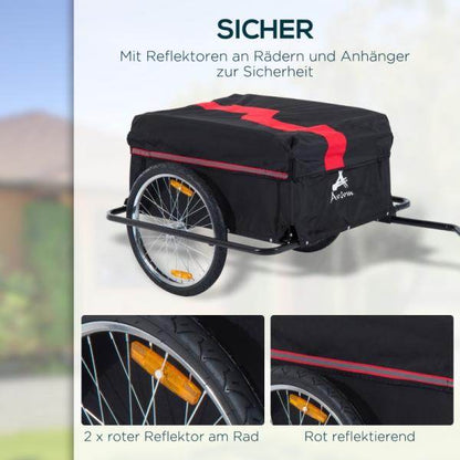 Transportanhänger Lasten-Fahrradanhänger CargoTrailer schwarz - Palo24