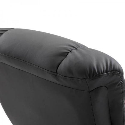 Relaxliege mit Liegefunktion Fernsehsessel mit Hocker Massage Schwarz - Palo24