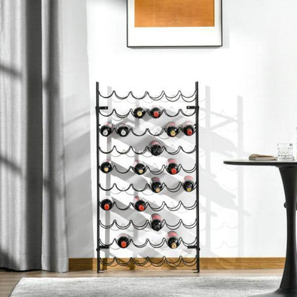 Weinregal Flaschenregal für 60 Flaschen Metall Schwarz - Palo24