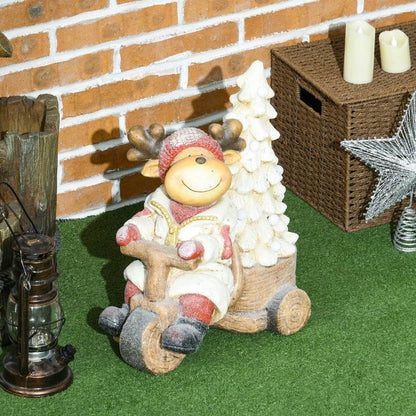 LED Weihnachtsdeko, Rentier mit Weihnachtsbaum 44cm - Palo24