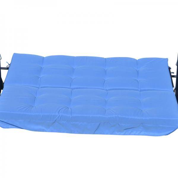 Auflagen-Set für Hollywoodschaukel 170 cm Stuhlkissen Blau - Palo24