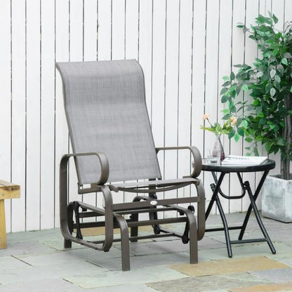 Schaukelstuhl Gartenstuhl Garten Schaukel Metall braun - Palo24