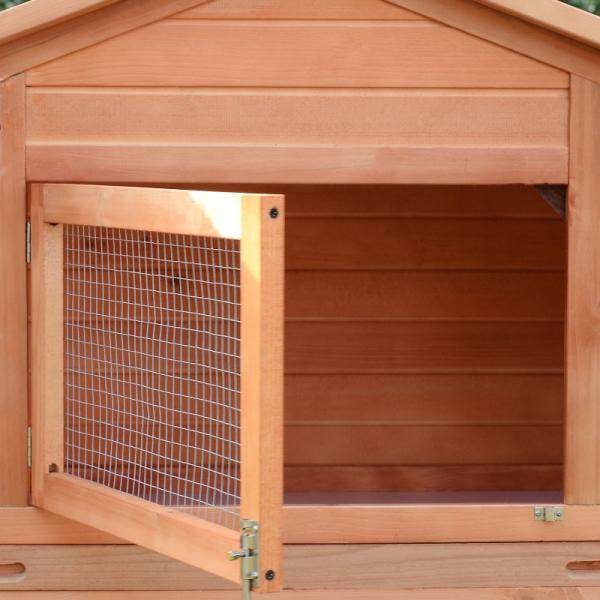 Kleintierstall mit 2 Freigehegen Kaninchenstall Kleintier Kleintierkäfig - Palo24