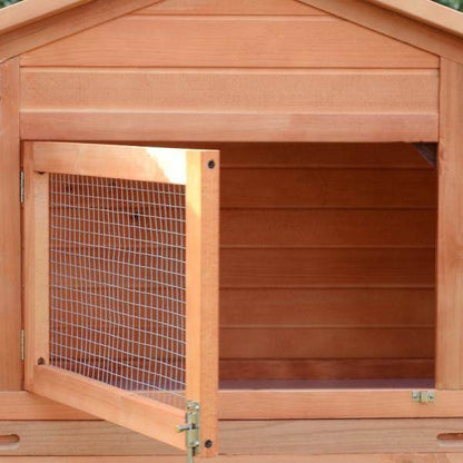 Kleintierstall mit 2 Freigehegen Kaninchenstall Kleintier Kleintierkäfig - Palo24