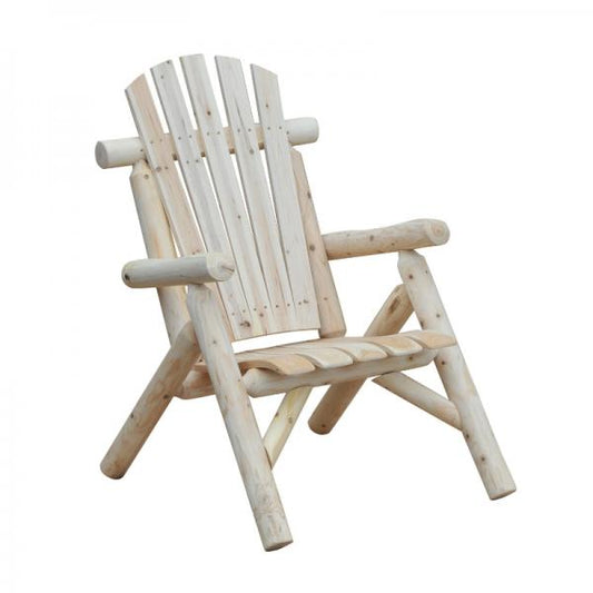 Adirondack Gartenstuhl Gartensessel Holzstuhl Hochlehner mit Armlehne Tannenholz Natur - Palo24